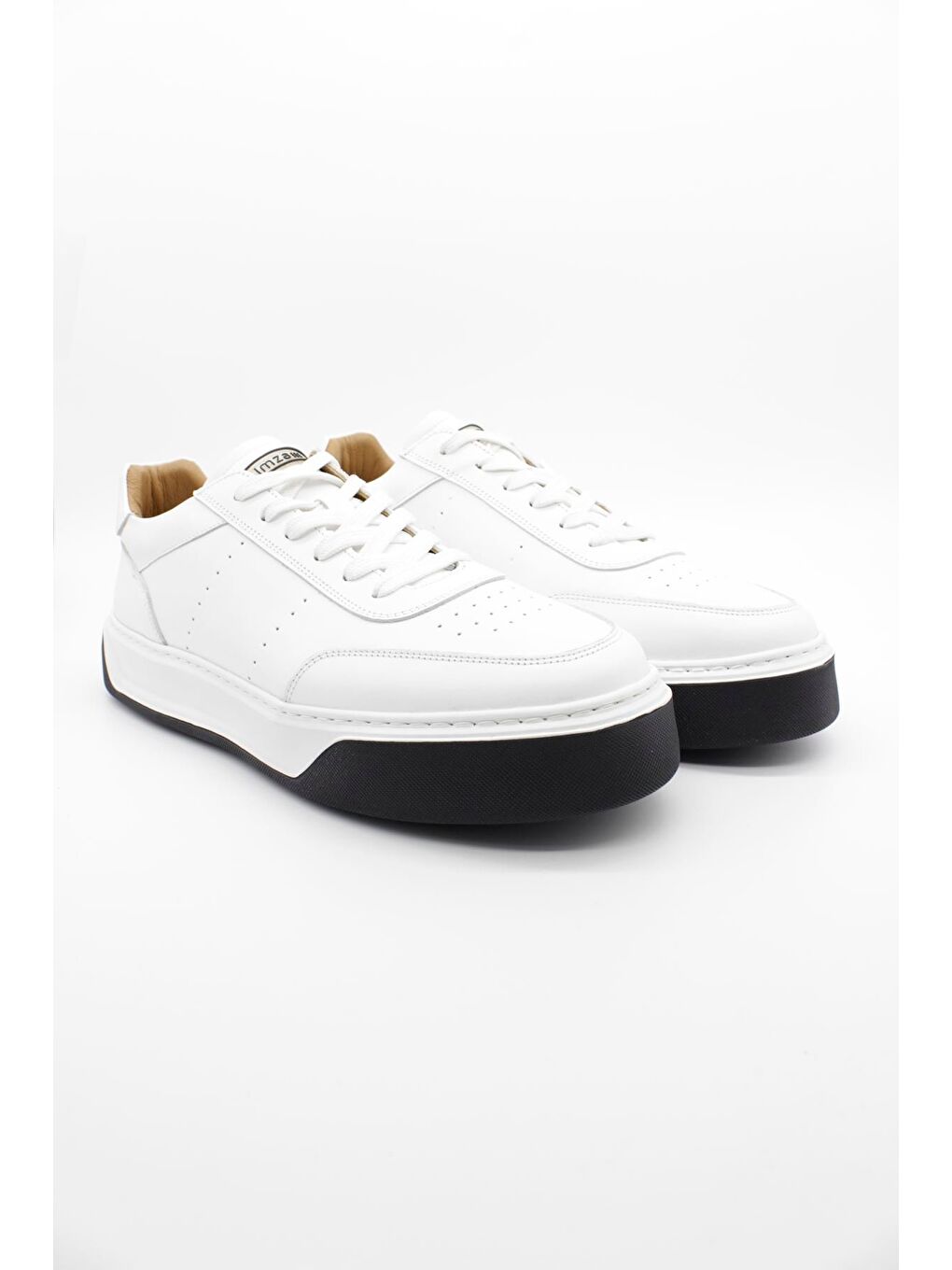 Beyaz Bağcıklı Antik %100 Deri Casual Ayakkabı 1033250164-1