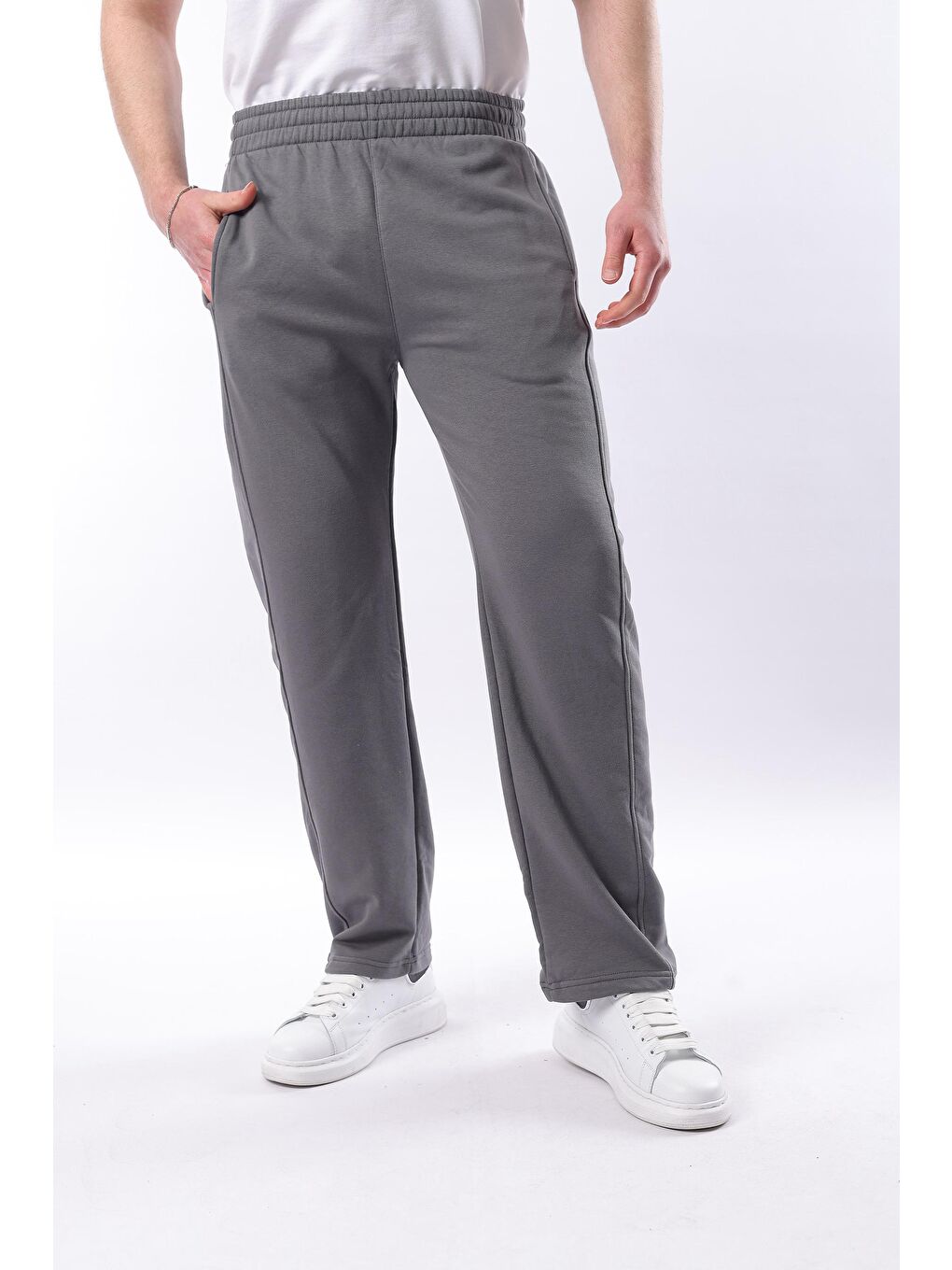 Gri Füme Rahat Kesim Erkek Eşofman Altı E6560-3