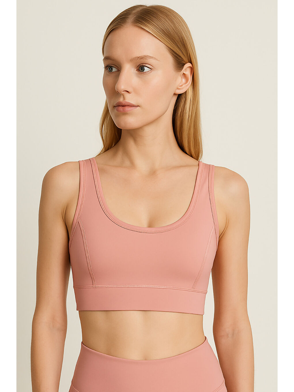 Turuncu Kalın Askılı Toparlayıcı Spor Büstiyer