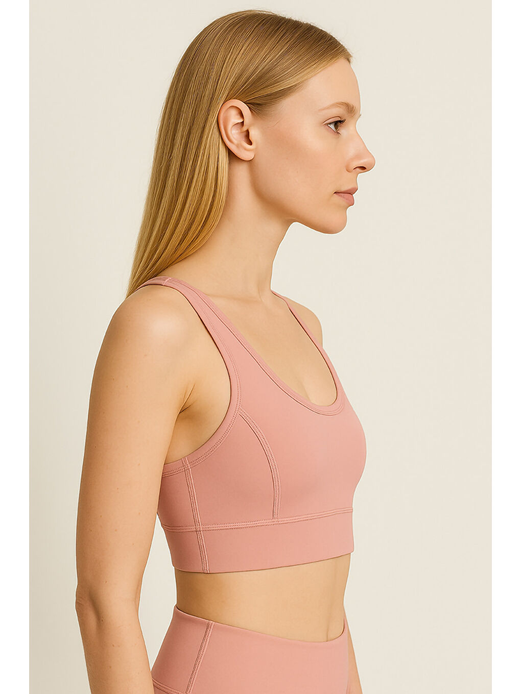 Turuncu Kalın Askılı Toparlayıcı Spor Büstiyer-1