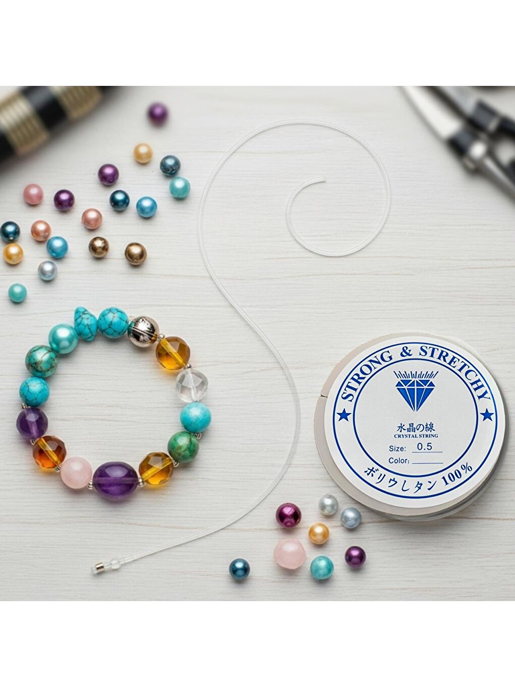 Esnek Misina 0.5 mm 15 mt Takı Misinası 1 Adet-1