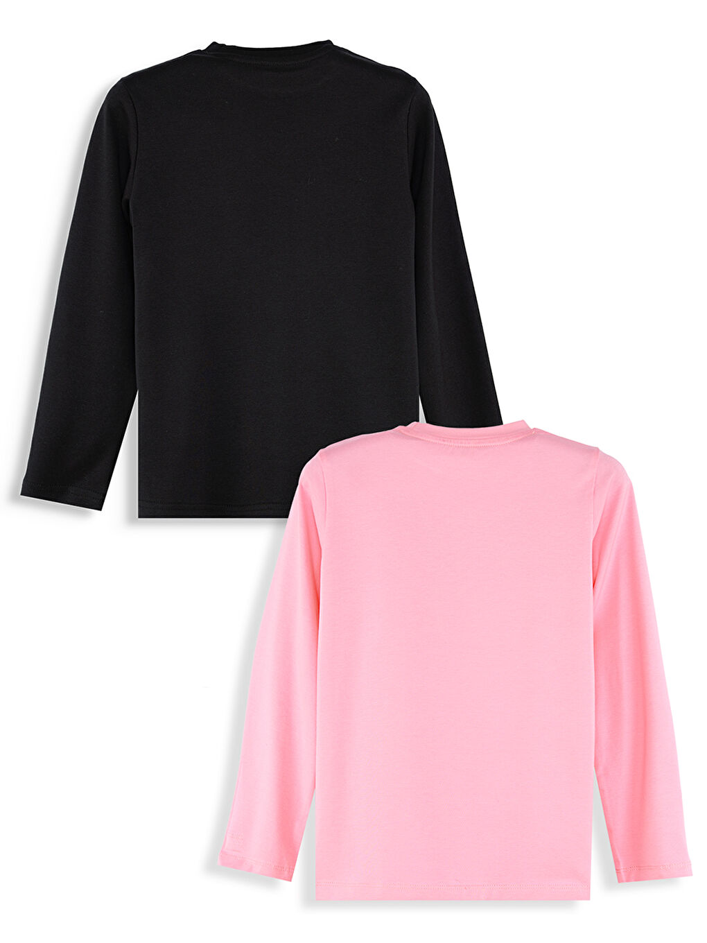 Karışık Siyah ve Kırmızı Kız Çocuk 2'li Paket T-shirt-1