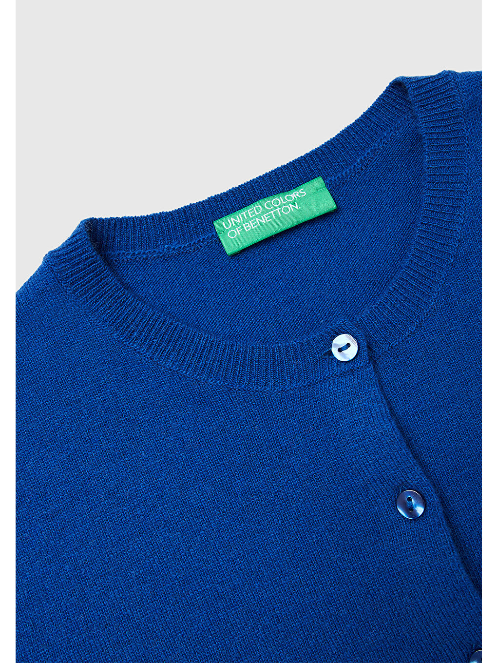 Kadın Koyu Mavi %100 Merino Bisiklet Yaka Hırka-6