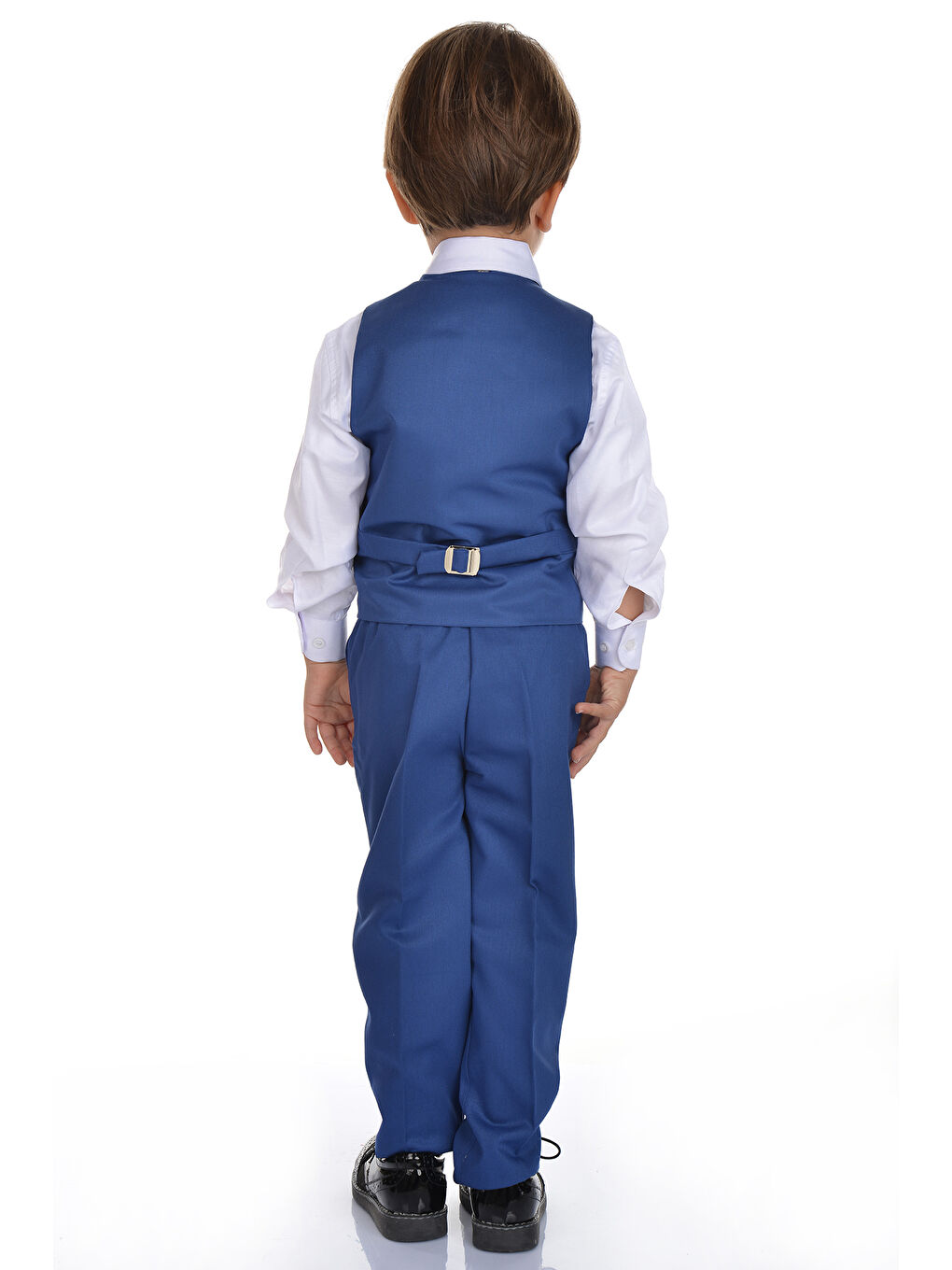 İndigo Yelekli Smokin Erkek Çocuk Takım MNK0273-4