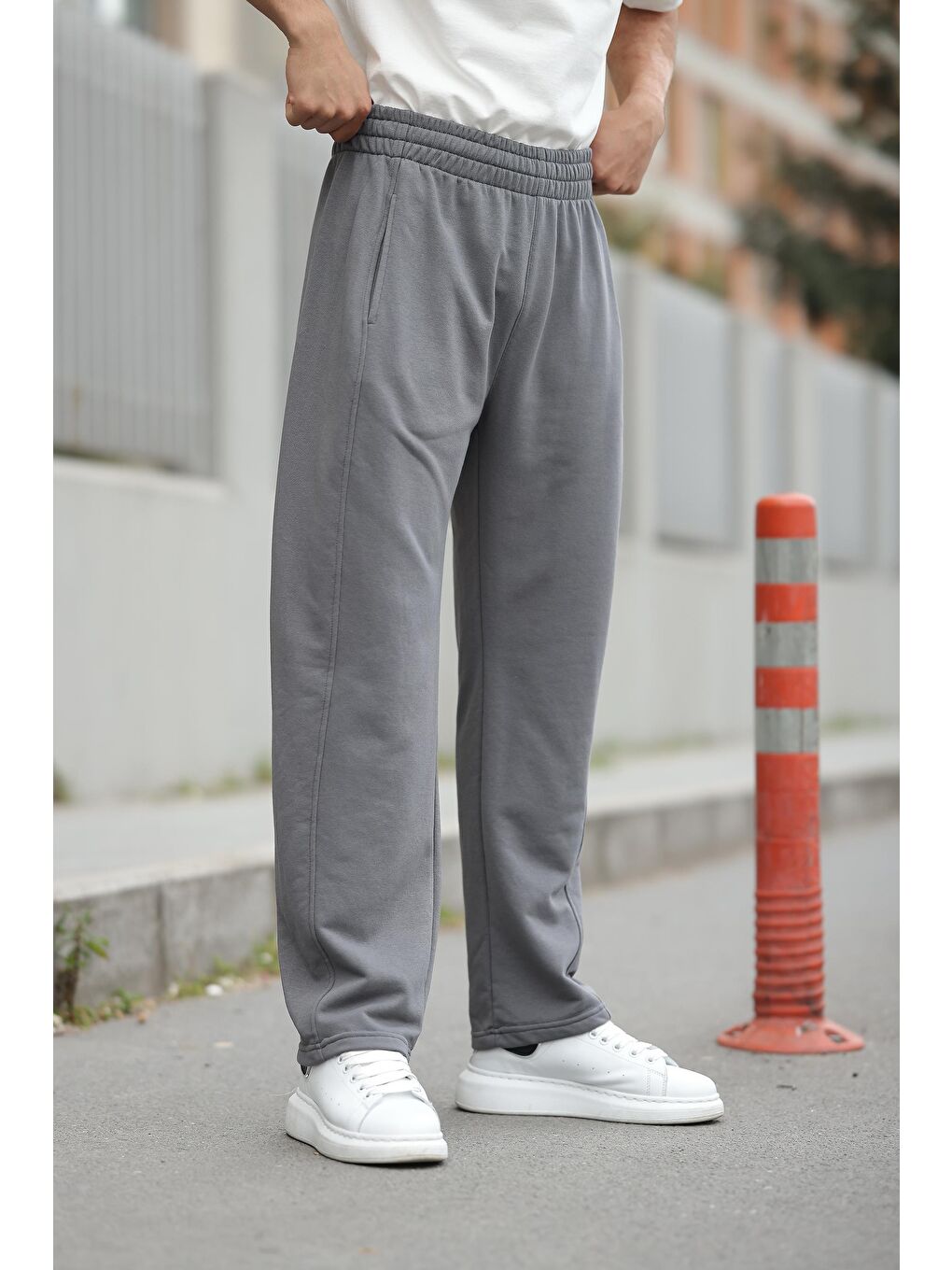 Gri Füme Rahat Kesim Erkek Eşofman Altı E6560-6