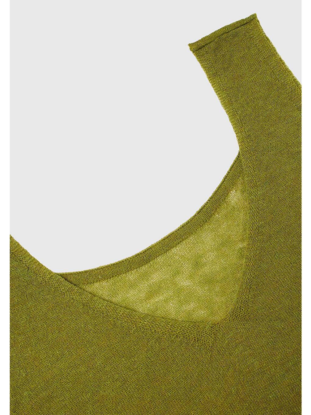 Kadın Haki Yeşili Alpaka ve Yün Karışımlı Triko Atlet-6