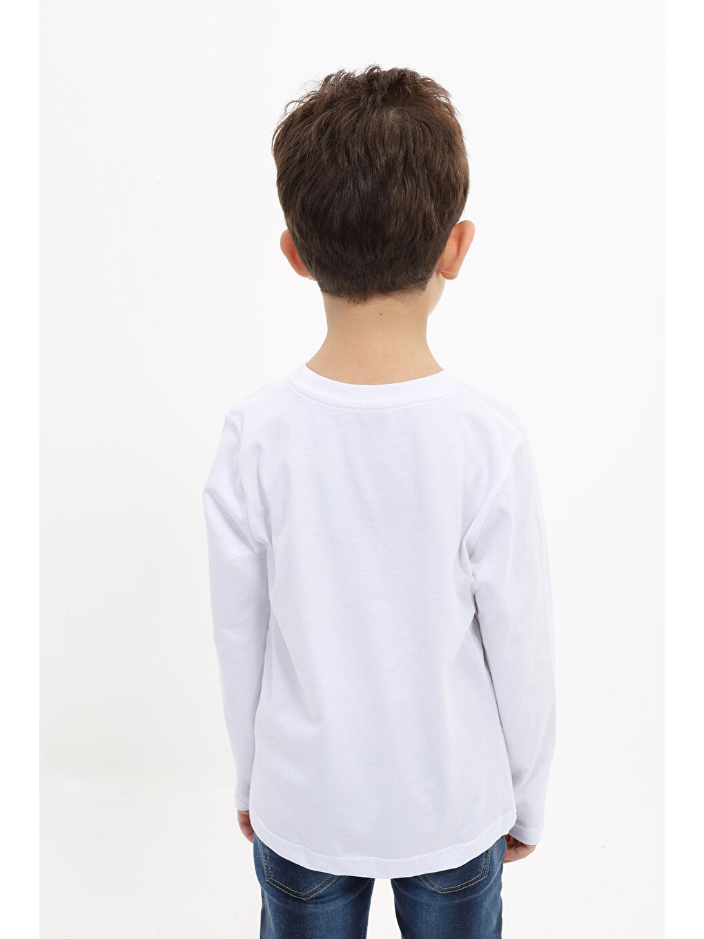 Beyaz Erkek Çocuk Baskılı Tişört-2