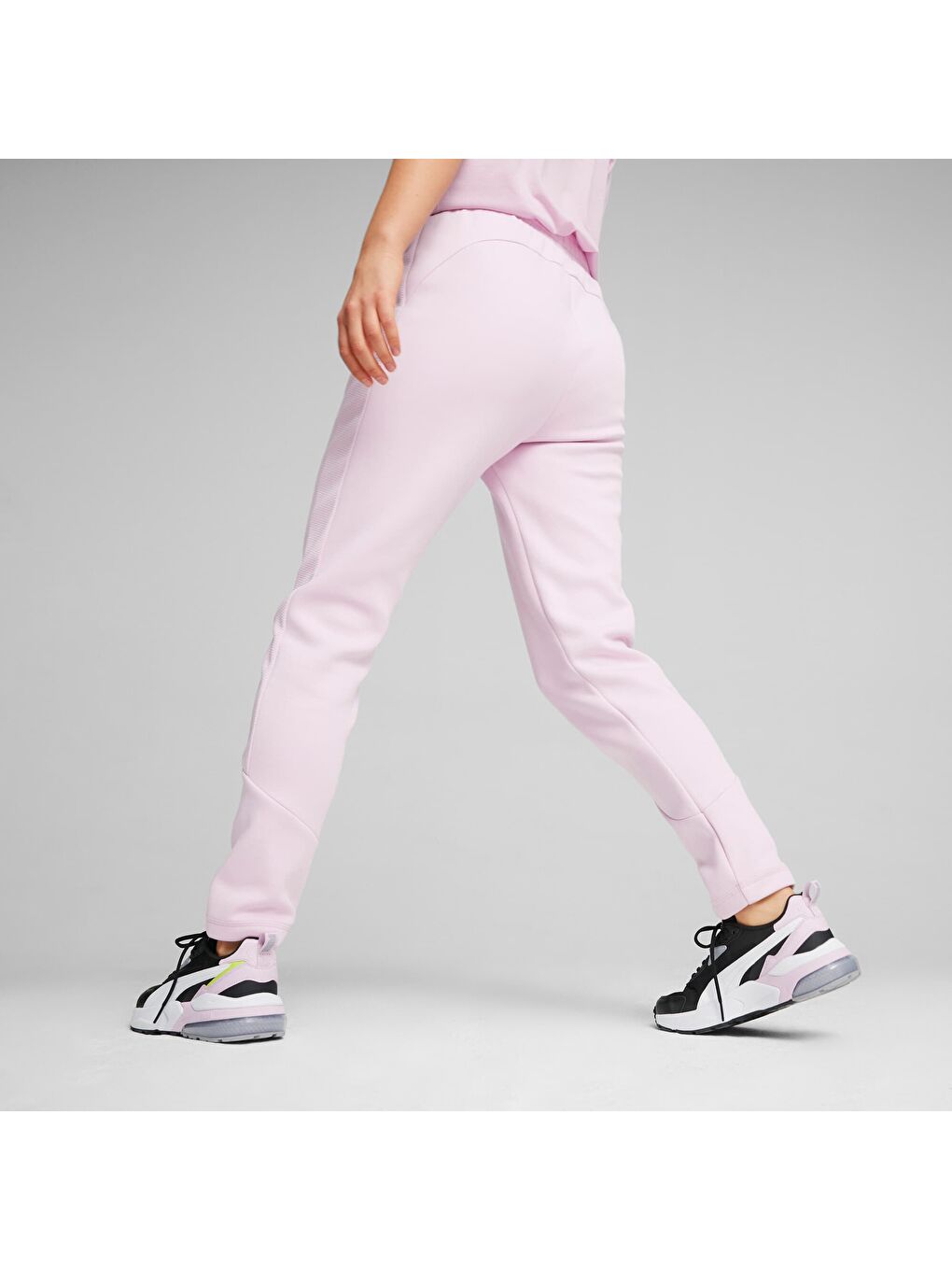 Pembe EVOSTRIPE Kadın Yüksek Eşofman Altı-1