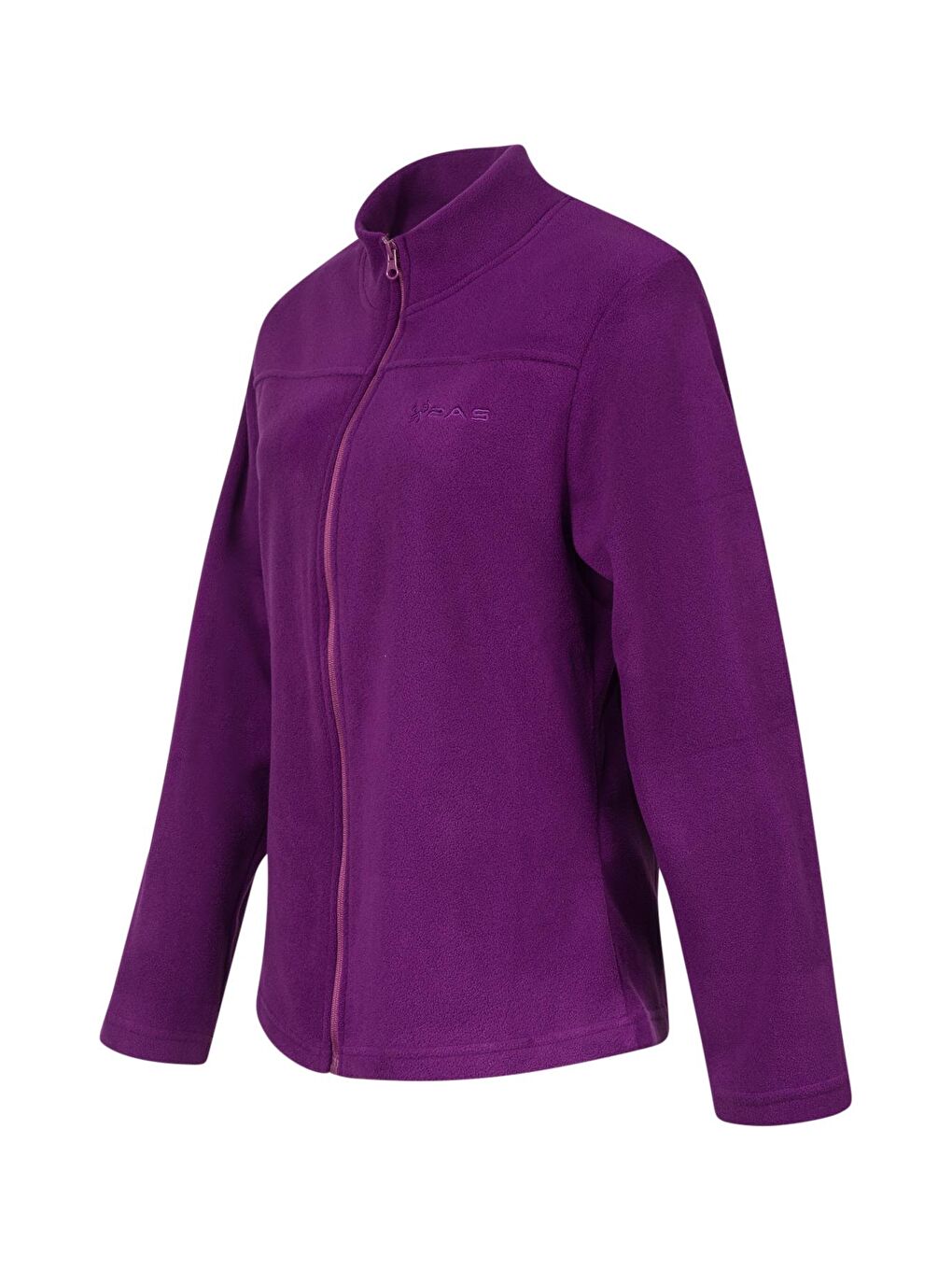 Lea Kadın Tam Fermuarlı Polar Sweatshirt Mor-1