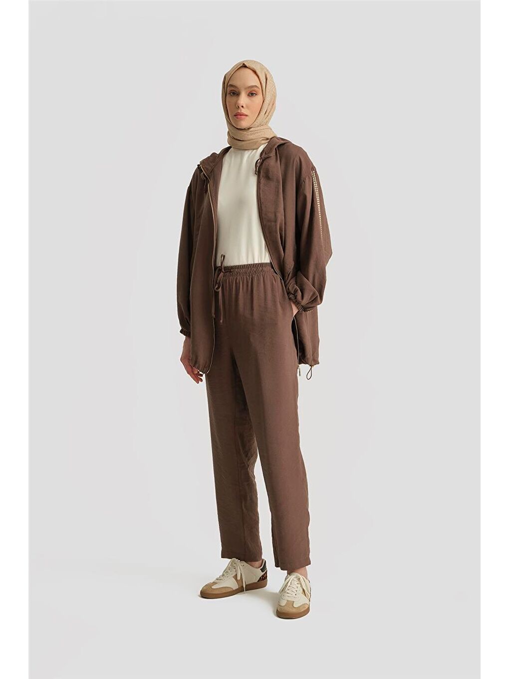 Modal Havuç Pantolon 25Yd4240-2 Kahverengi-1