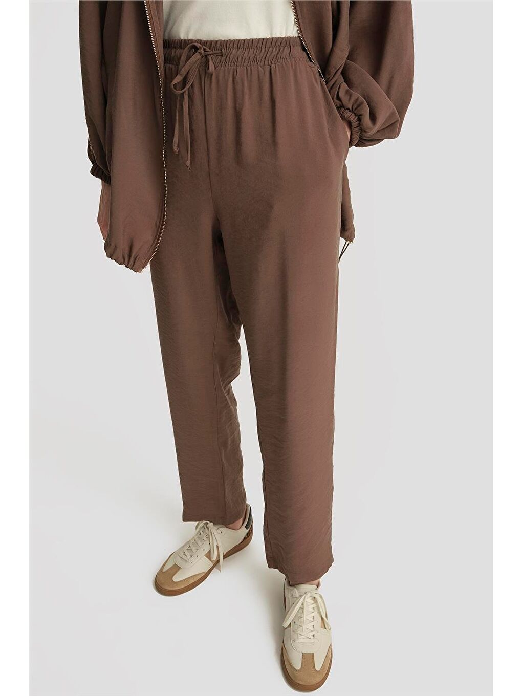 Modal Havuç Pantolon 25Yd4240-2 Kahverengi-2