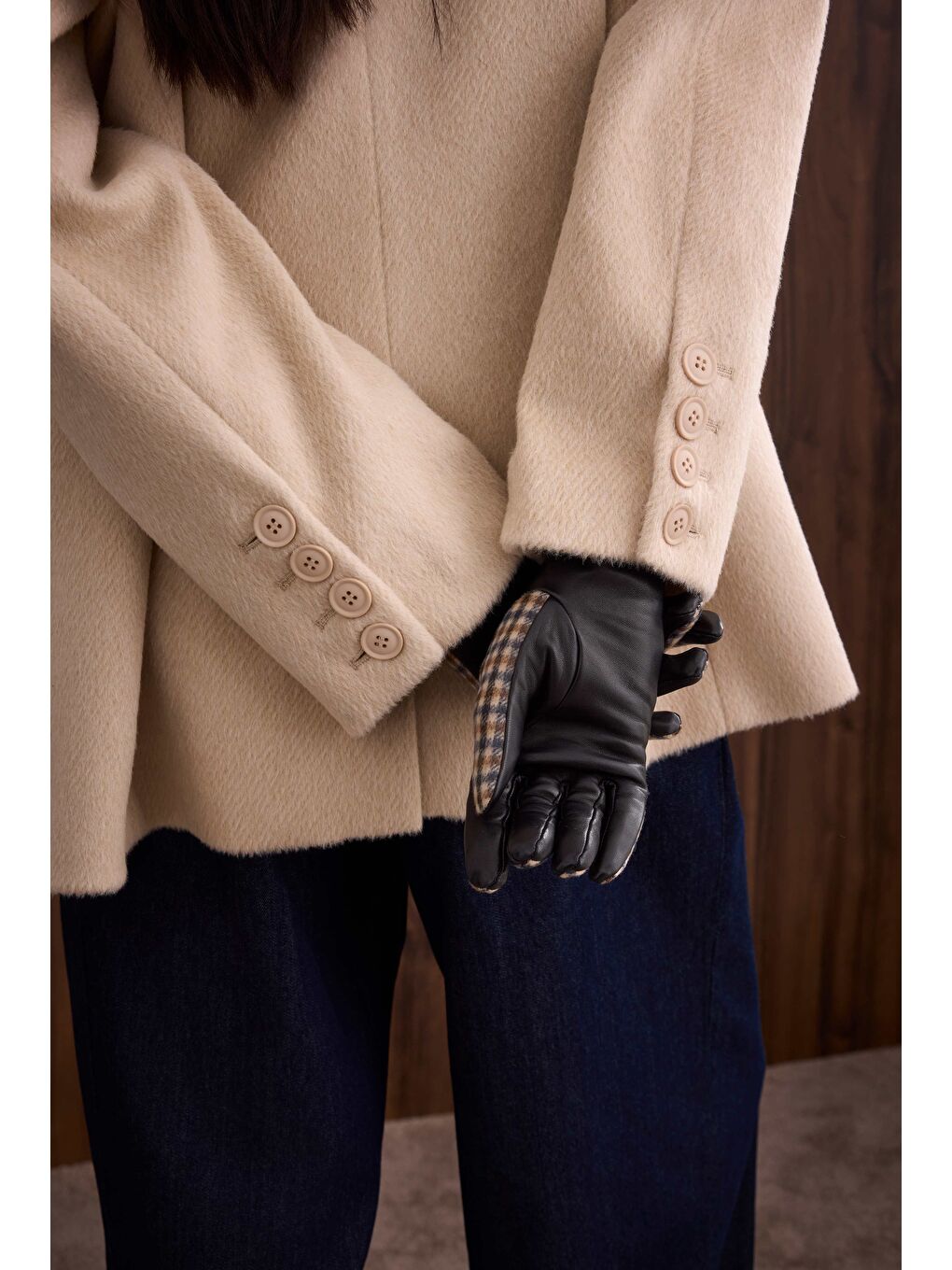 Beyaz Blazer Kaban Kemik-4