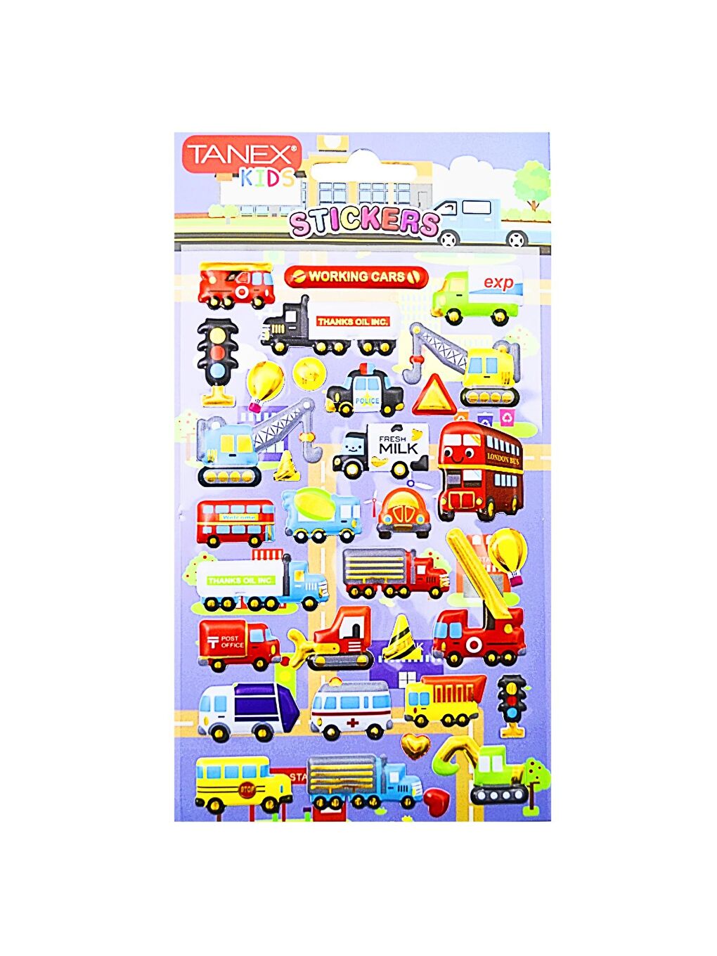 Kids Sticker Puffy Ulaşım Araçları Serisi 33 Parça (26155)