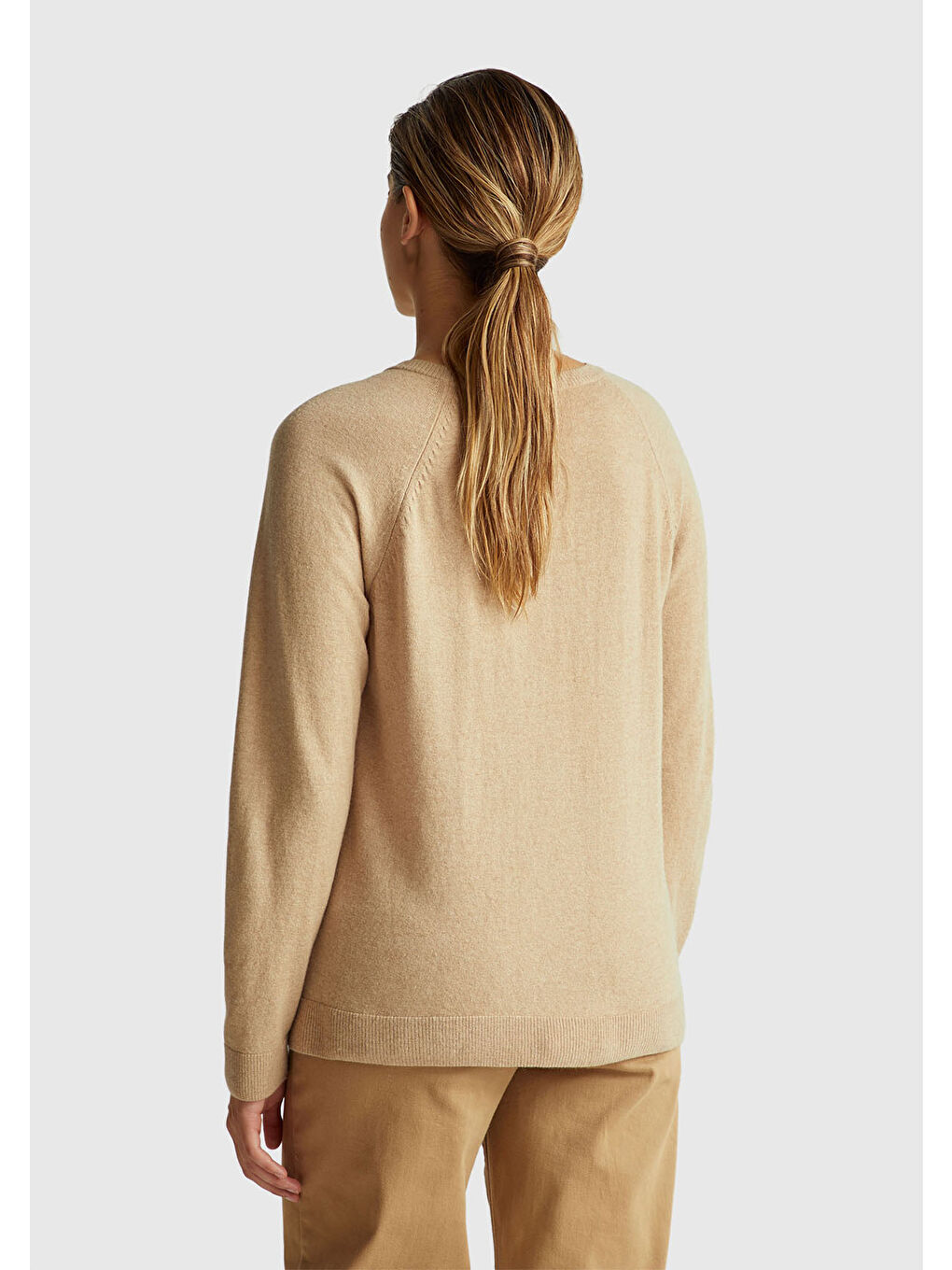 Kadın Turuncu Kaşmir Karışımlı Kazak-2