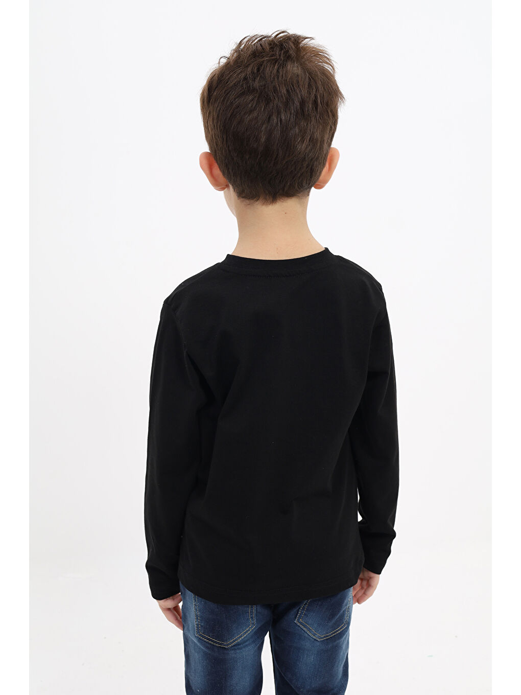 Siyah Erkek Çocuk Baskılı Tişört-2