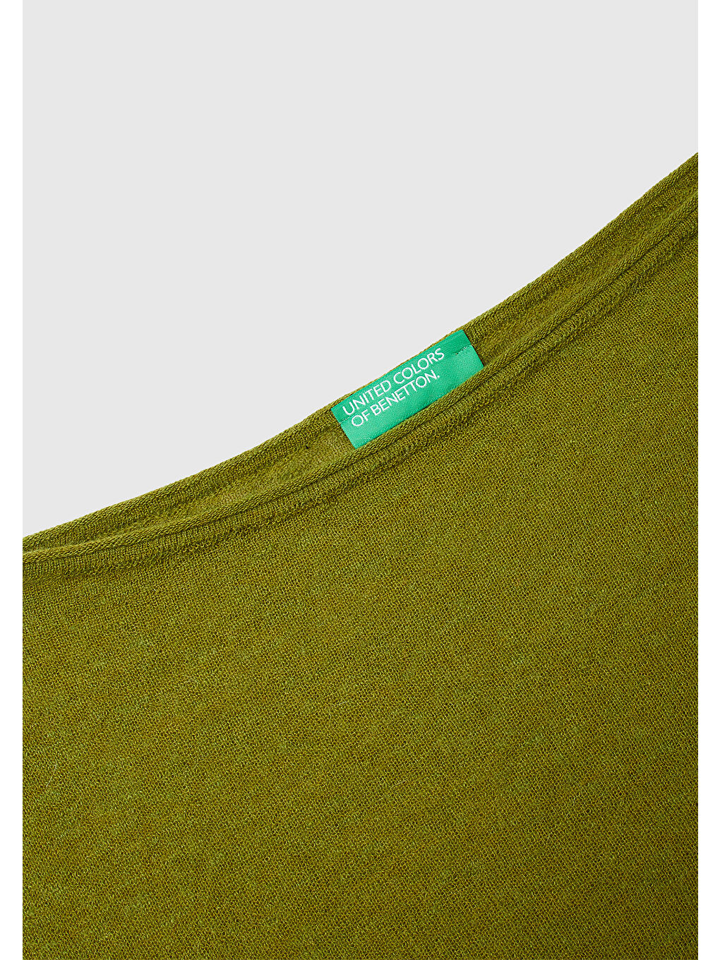 Kadın Haki Yeşili Alpaka ve Yün Karışımlı Düğme Detaylı Beli Bağlamalı Kazak-6