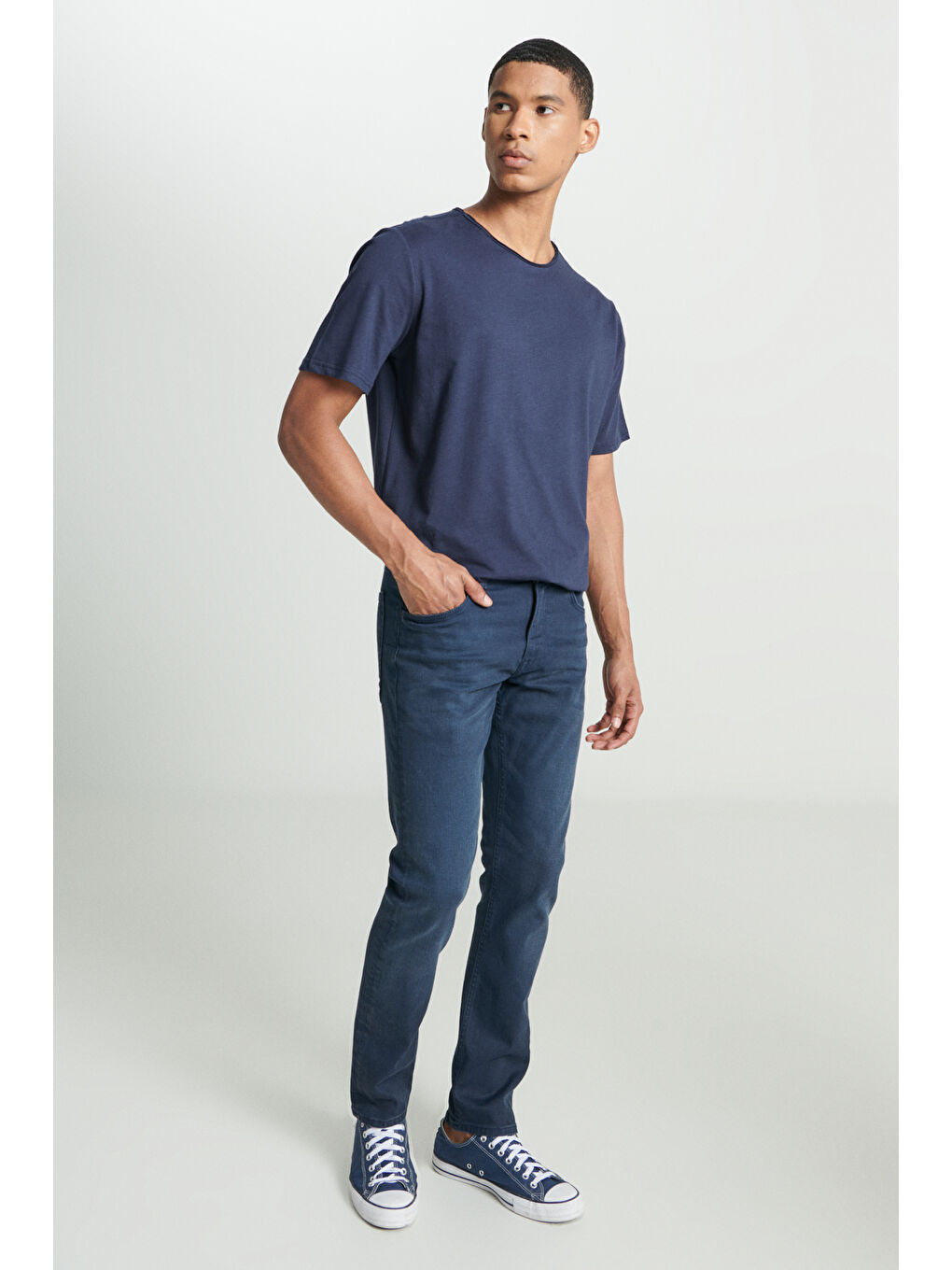 Slim Fit Dar Kesim Düşük Bel Antrasit Esnek Luke Jean Pantolon-1