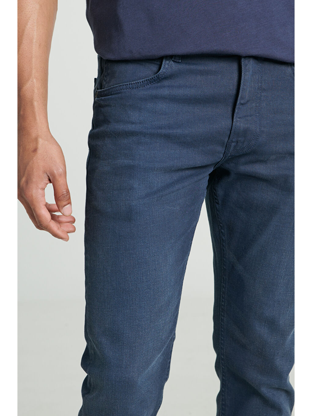 Slim Fit Dar Kesim Düşük Bel Antrasit Esnek Luke Jean Pantolon-2