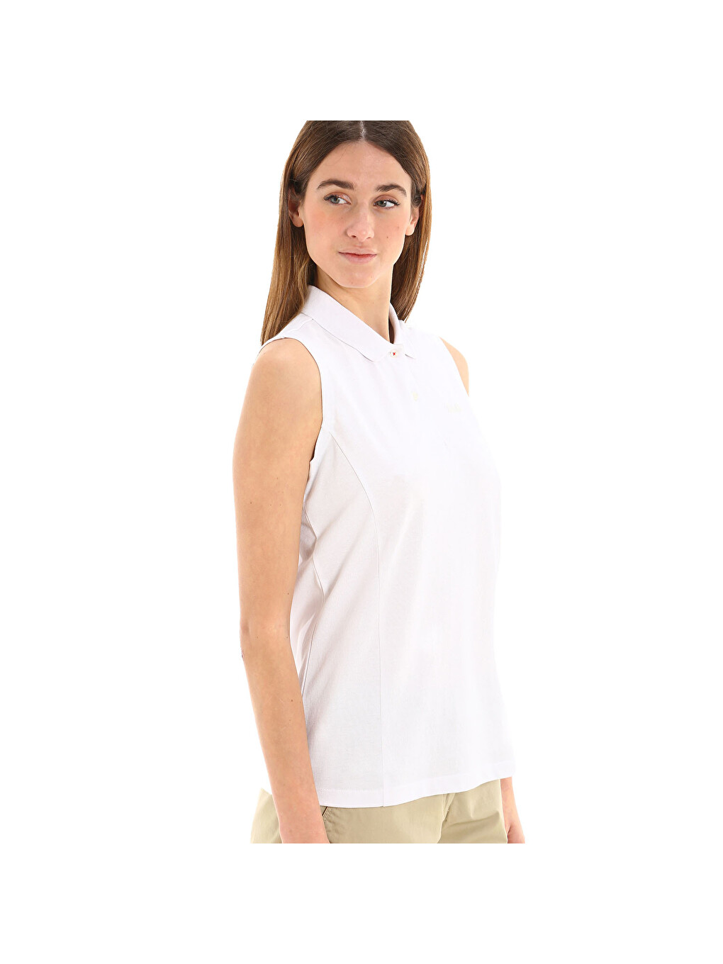 Deck Ws Sl Polo Kadın Beyaz Tank Top-2