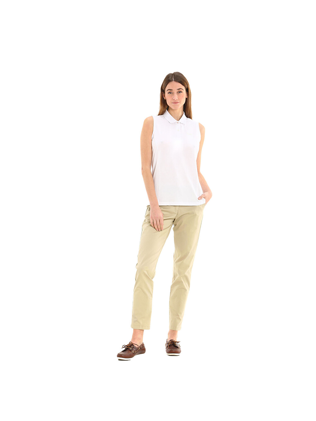 Deck Ws Sl Polo Kadın Beyaz Tank Top-3