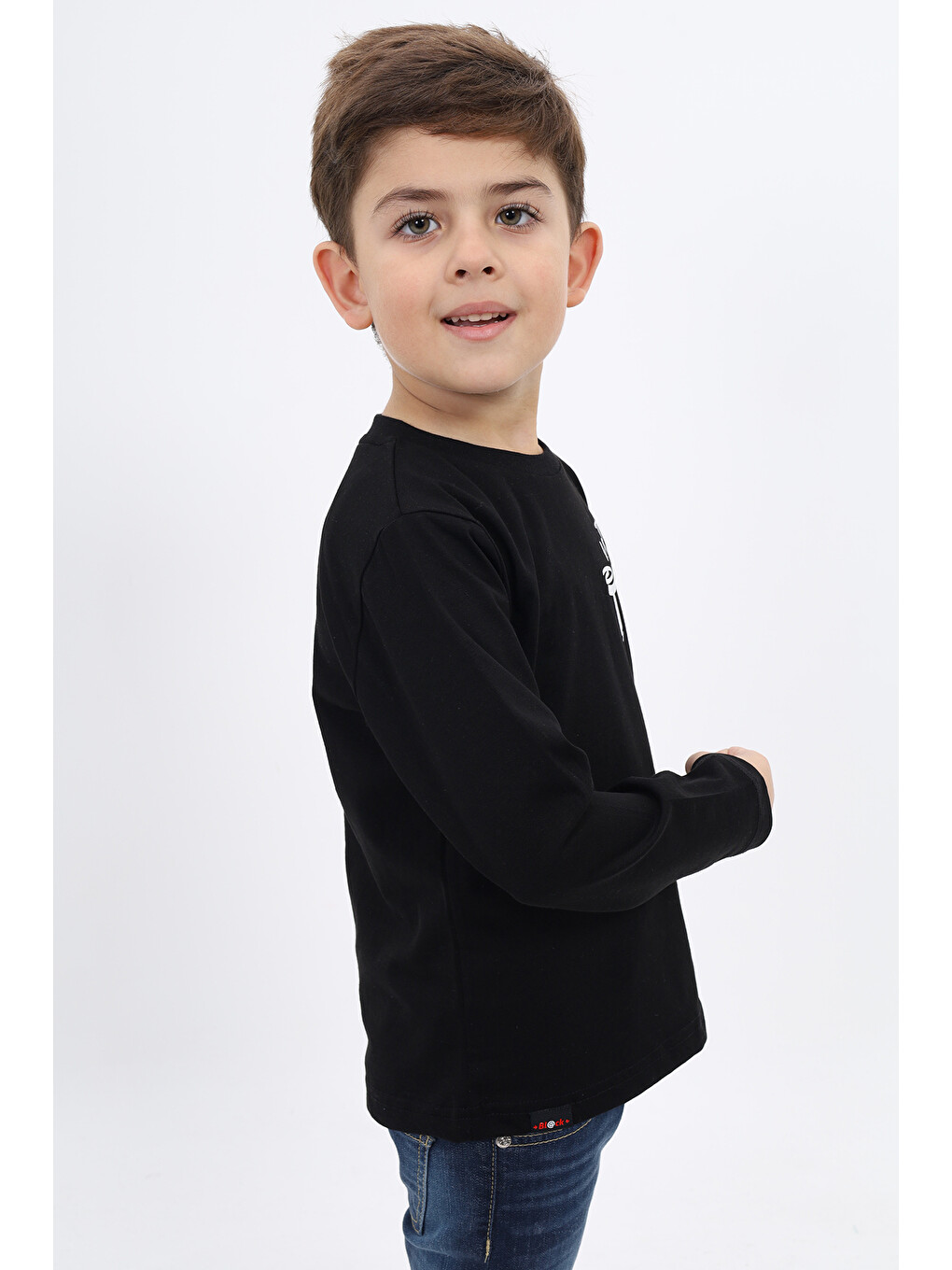 Siyah Erkek Çocuk Baskılı Tişört-2