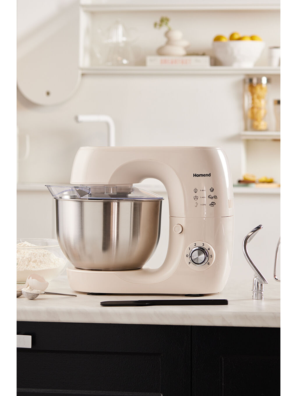 Profashion 3082H Hamur Yoğurma Makinesi Krem 1200W 5,2L-4