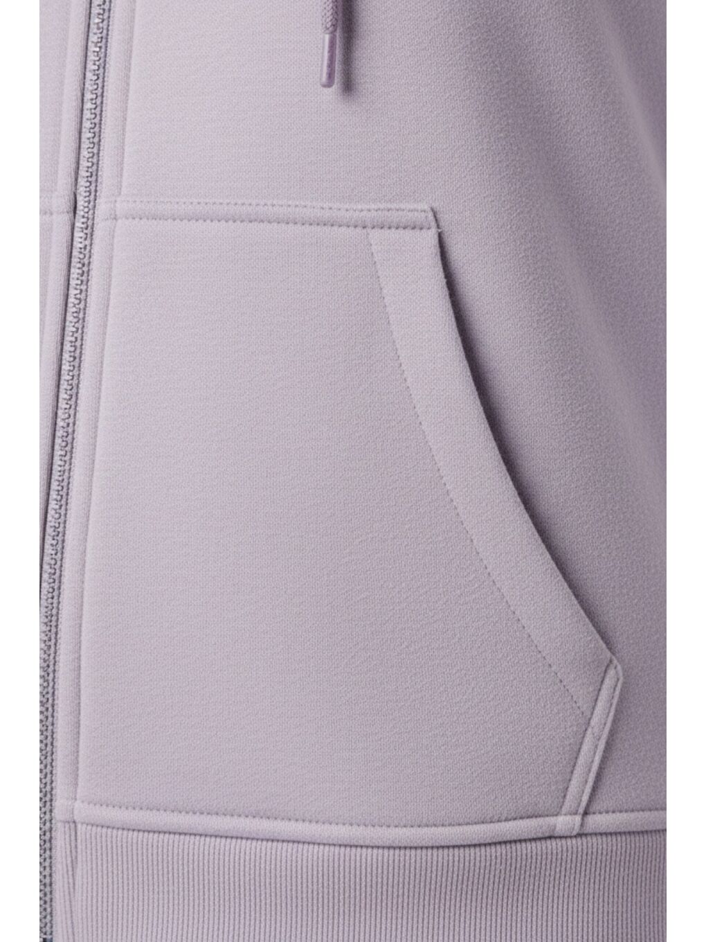 Lila Kadın Sıfır Kol Kapüşonlu Hırka ve Uzun Kollu Tişört Takımı-5