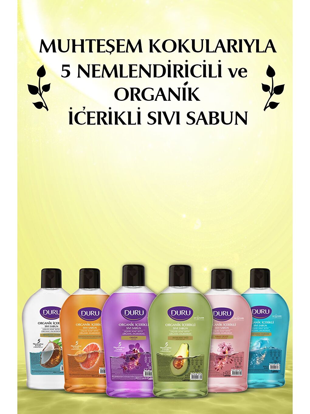 Duru Beyaz Organik Içerikli Zeytinyağlı Sıvı Sabun 1,5 1,5 500 ml - 4