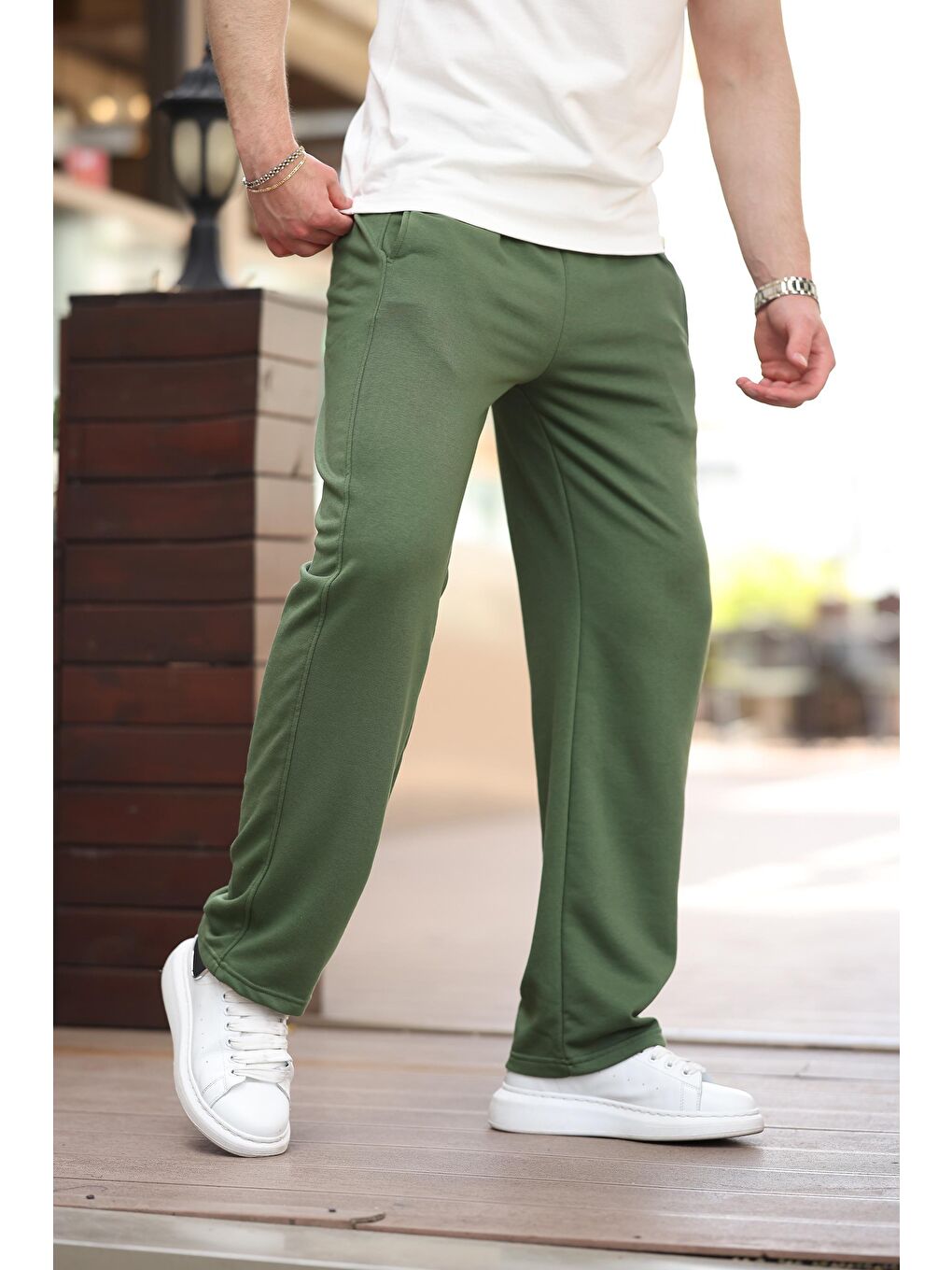 Haki Rahat Kesim Erkek Eşofman Altı E6560