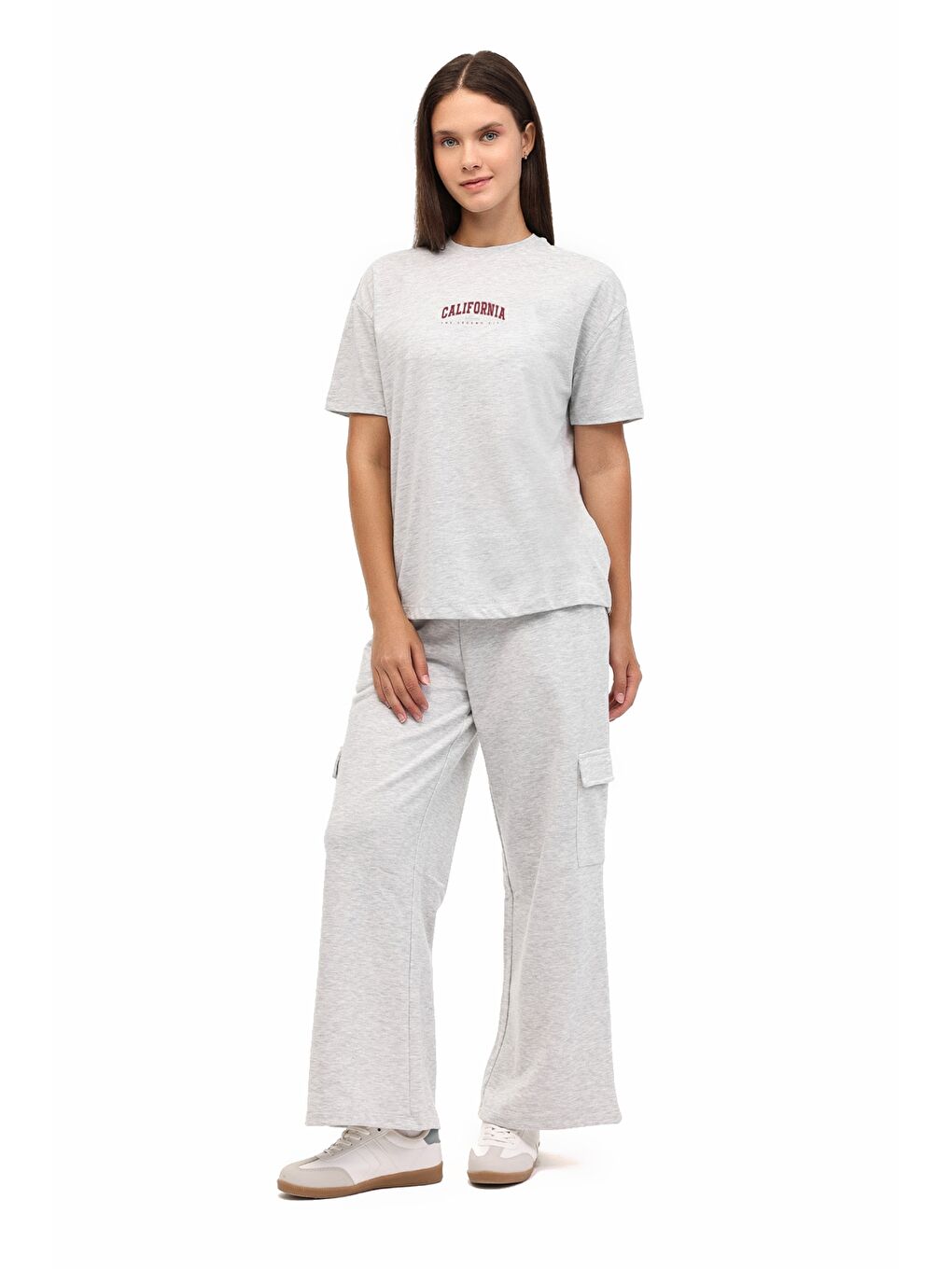 Gri WL 22GANI BTS806 5PR GRI MELANJ Kadın Eşofman Altı-2