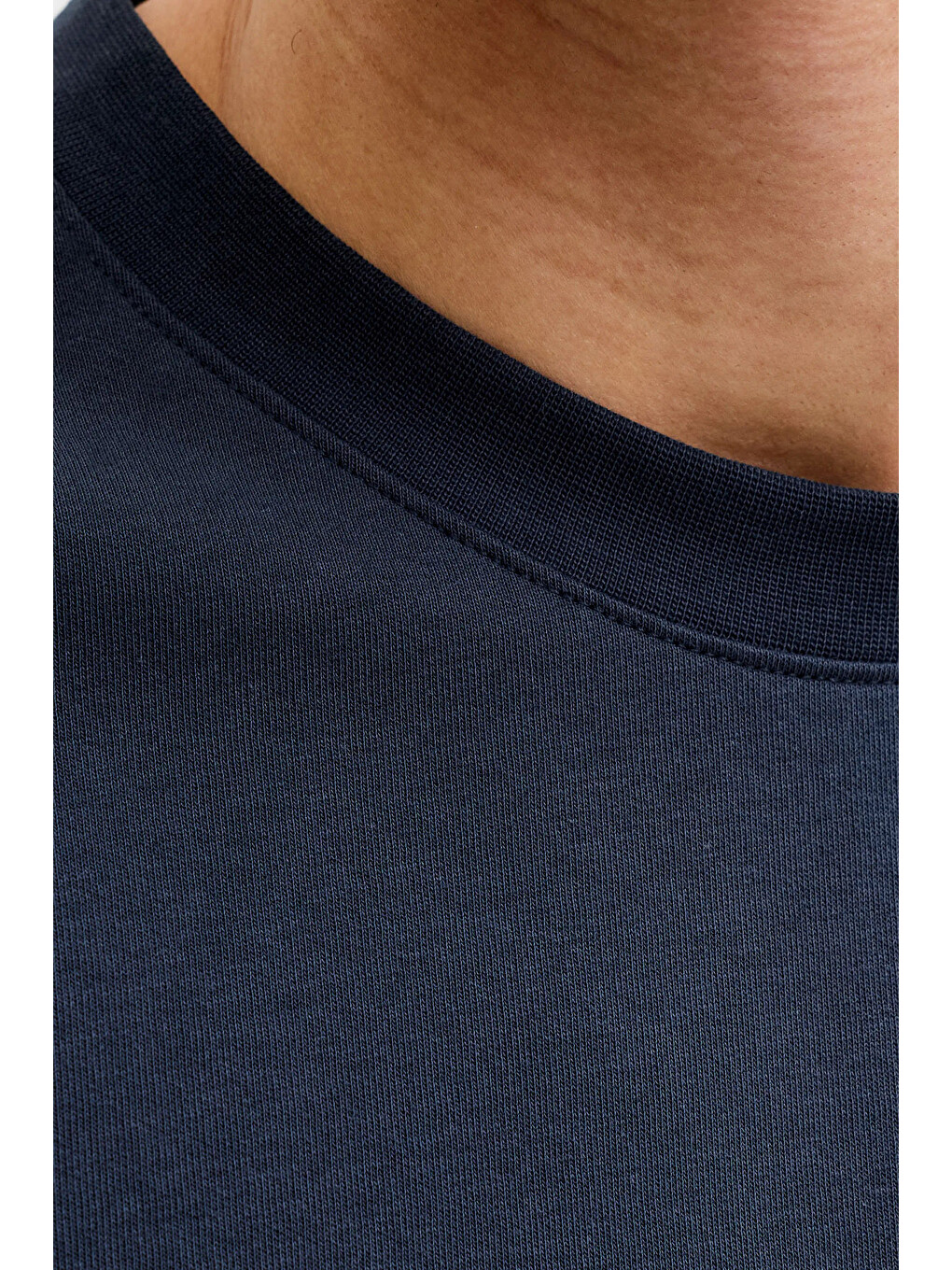 Lacivert Core Jcofusion Logo Baskılı Pamuk Karışımlı T Shirt 12289880-4