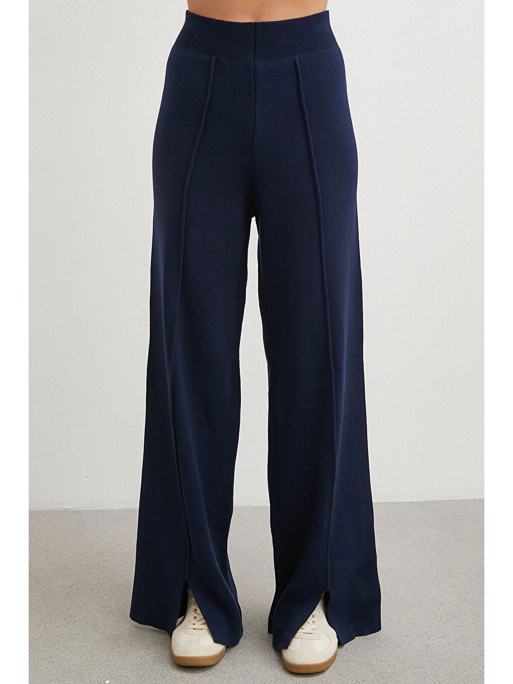 Çift Fermuarlı Kapüşonlu Pantolonlu Takım Lacivert-6