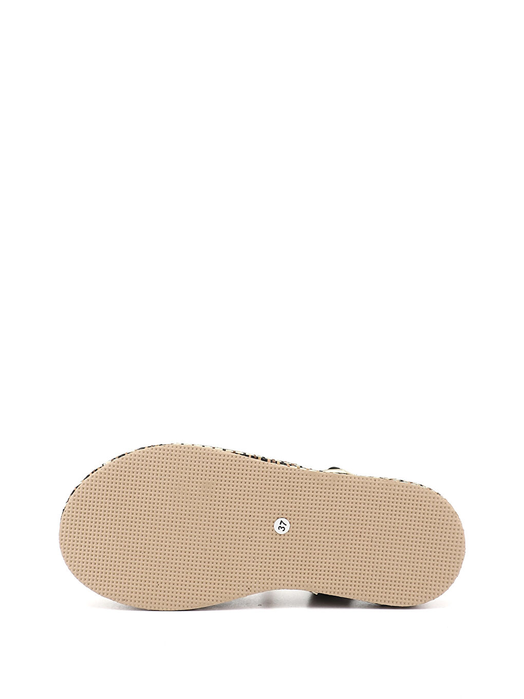 Siyah Kadın SİYAH Hasır Örgülü Sandalet-4