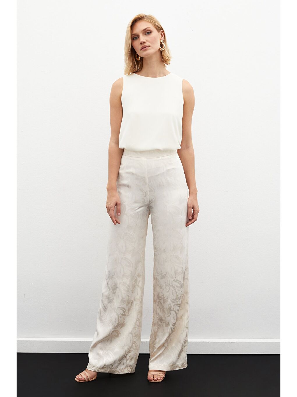 Ekru Kolsuz Salaş Bluz - Krem-5