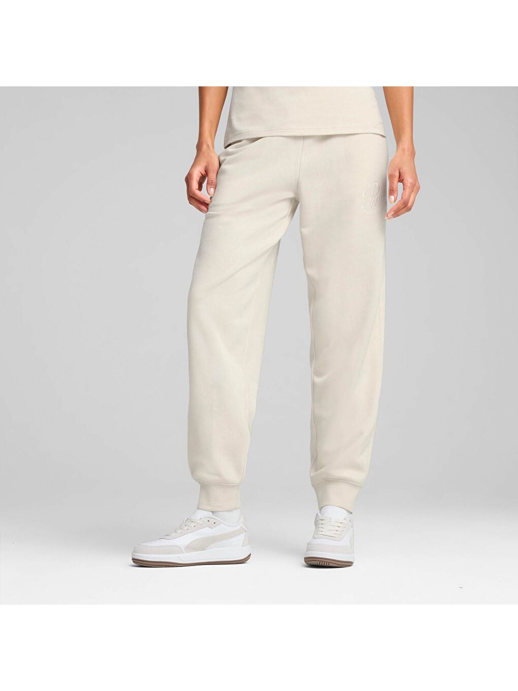 Beyaz ESS SCRIPT Kadın Eşofman Altı-4