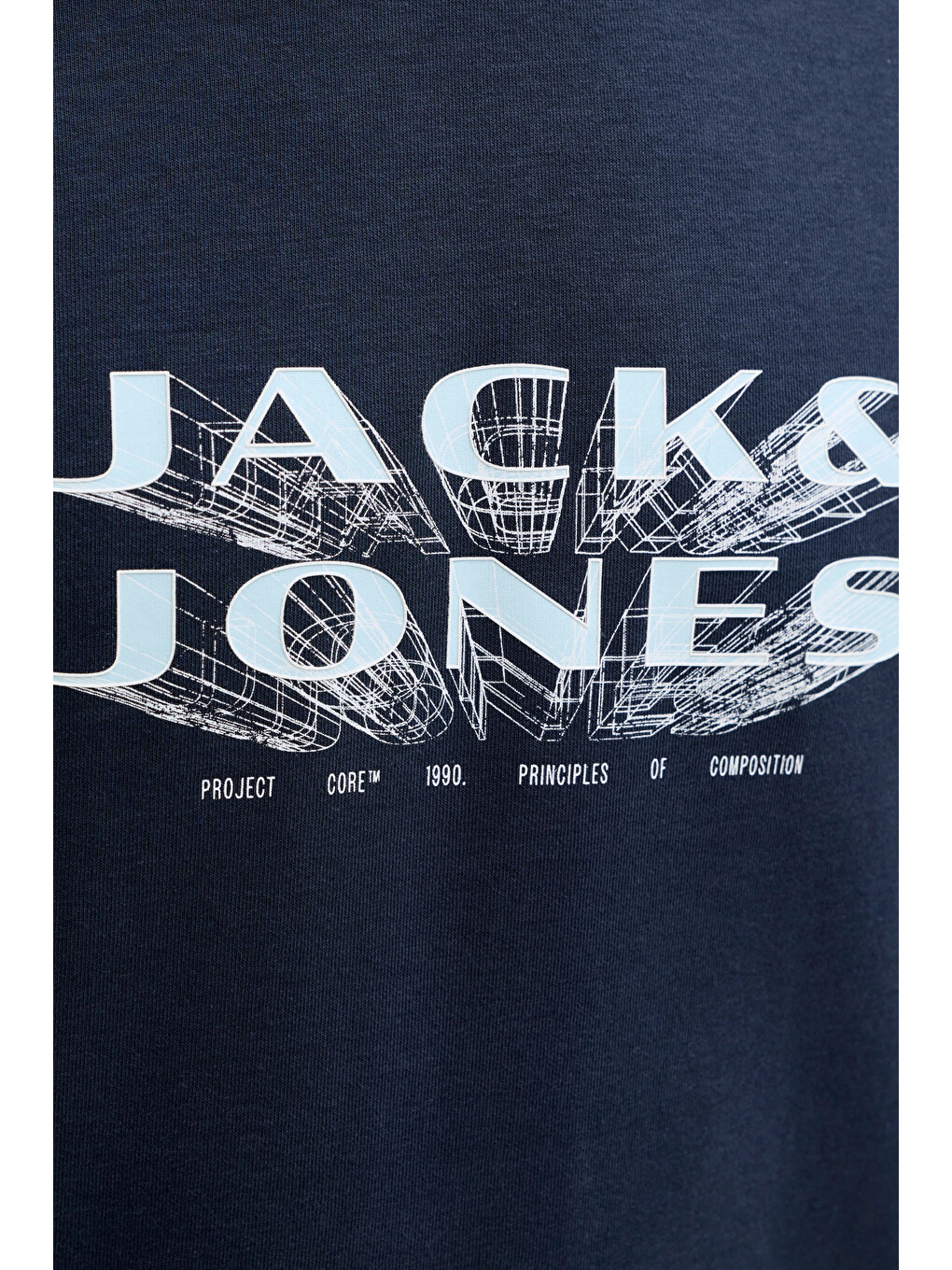 Lacivert Core Jcofusion Logo Baskılı Pamuk Karışımlı T Shirt 12289880-6