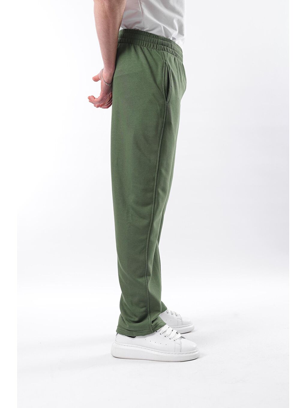 Haki Rahat Kesim Erkek Eşofman Altı E6560-5