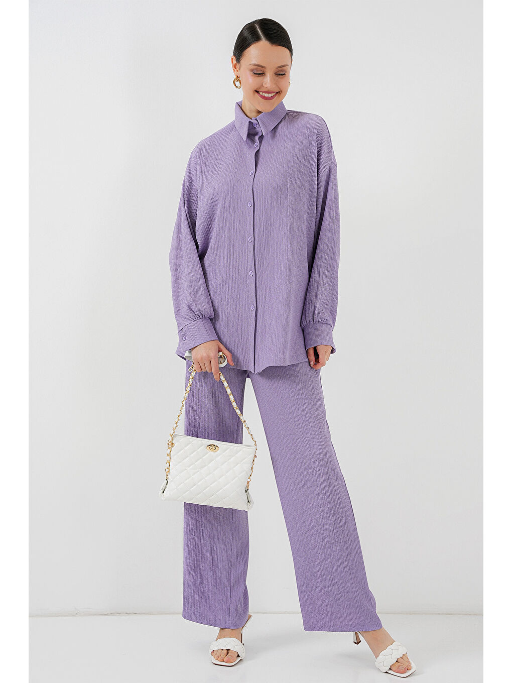 5858 Örme İkili Takım - Lila