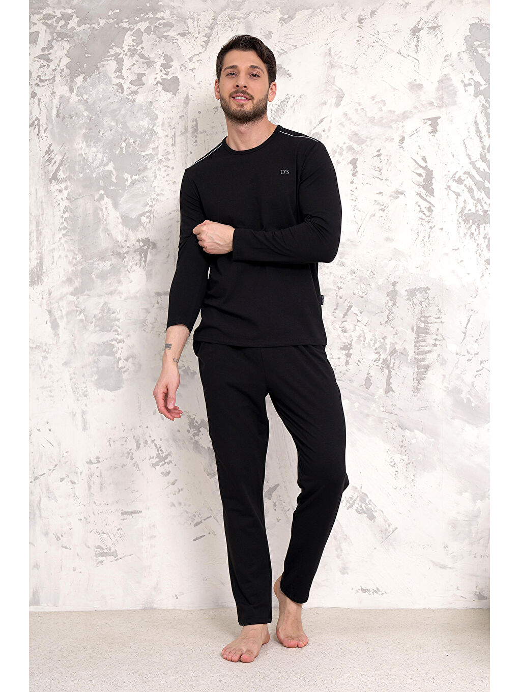 Siyah Maschio Pamuk Pijama Takımı SİYAH-2