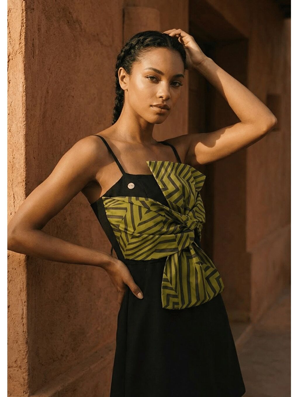 Siyah Etekli Mayo - Yeşil Fiyonklu-1