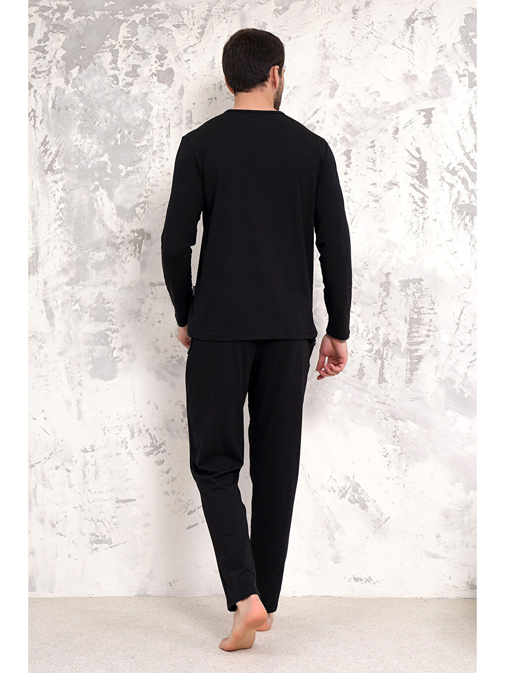 Siyah Maschio Pamuk Pijama Takımı SİYAH-3