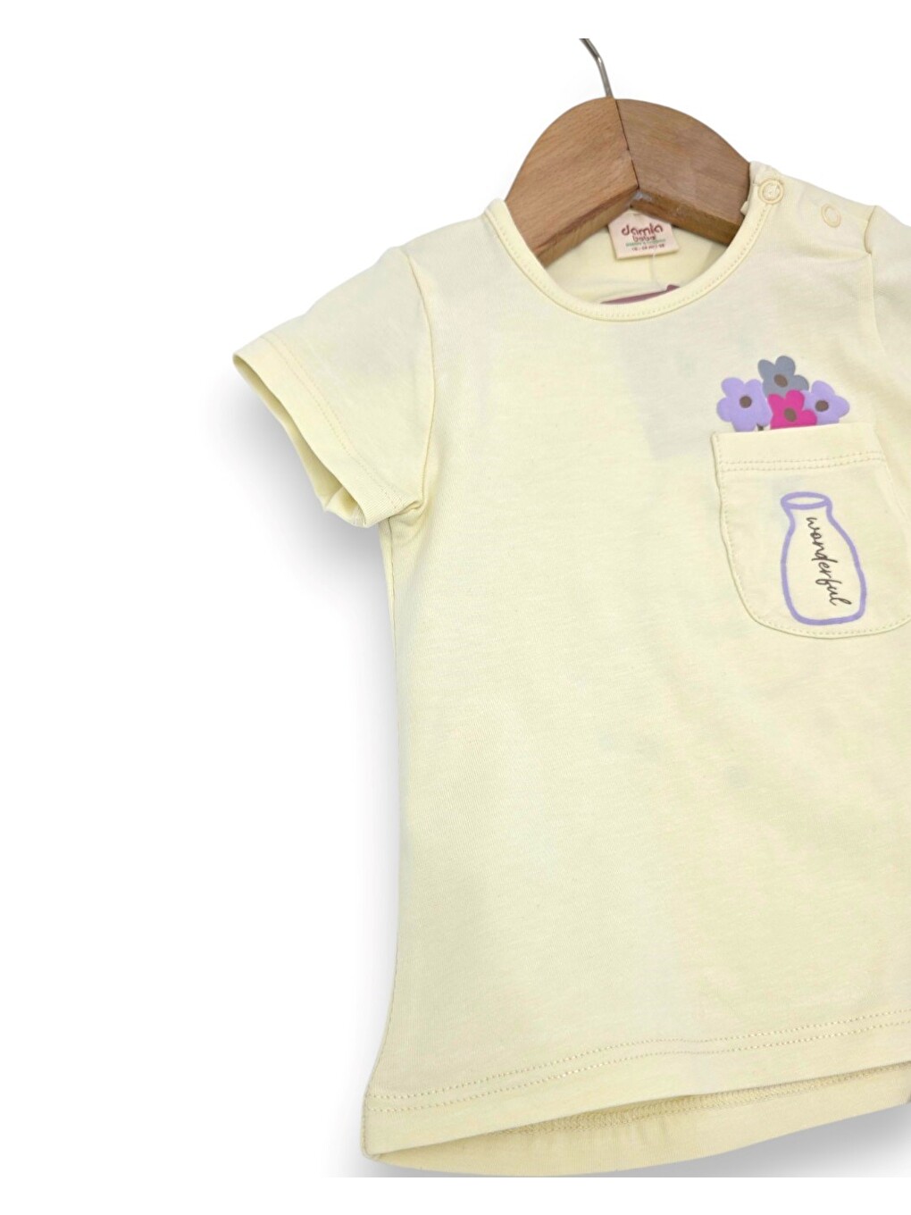 Sarı Kız Bebek Baskılı Bluzlu Kapri Taytlı 2'li Alt Üst Takım-3