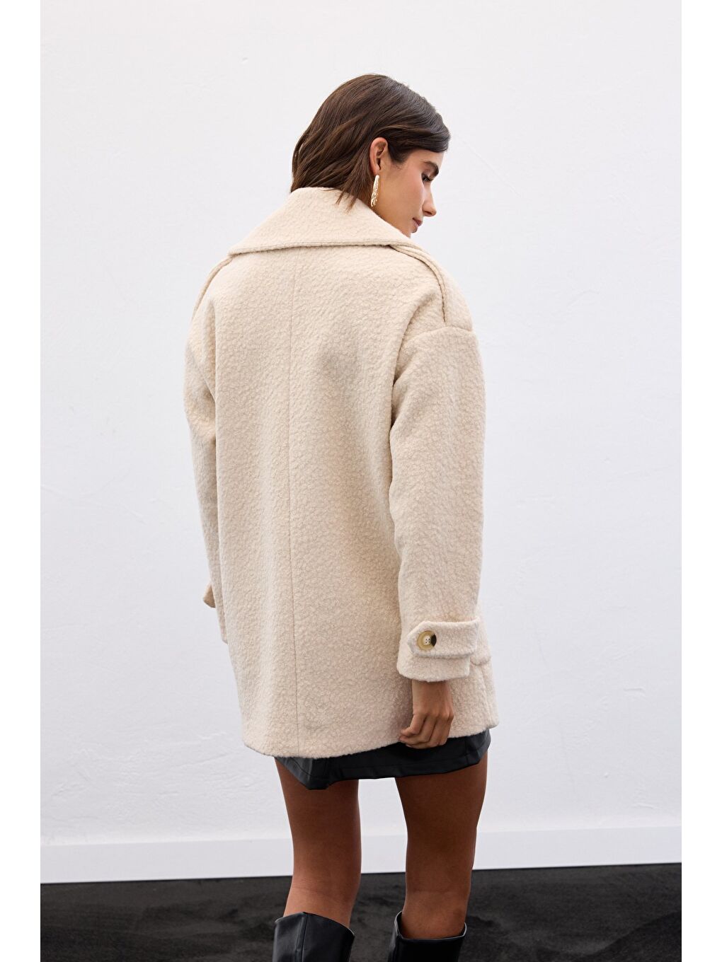 Buklet Kısa Kaban - Bej-7