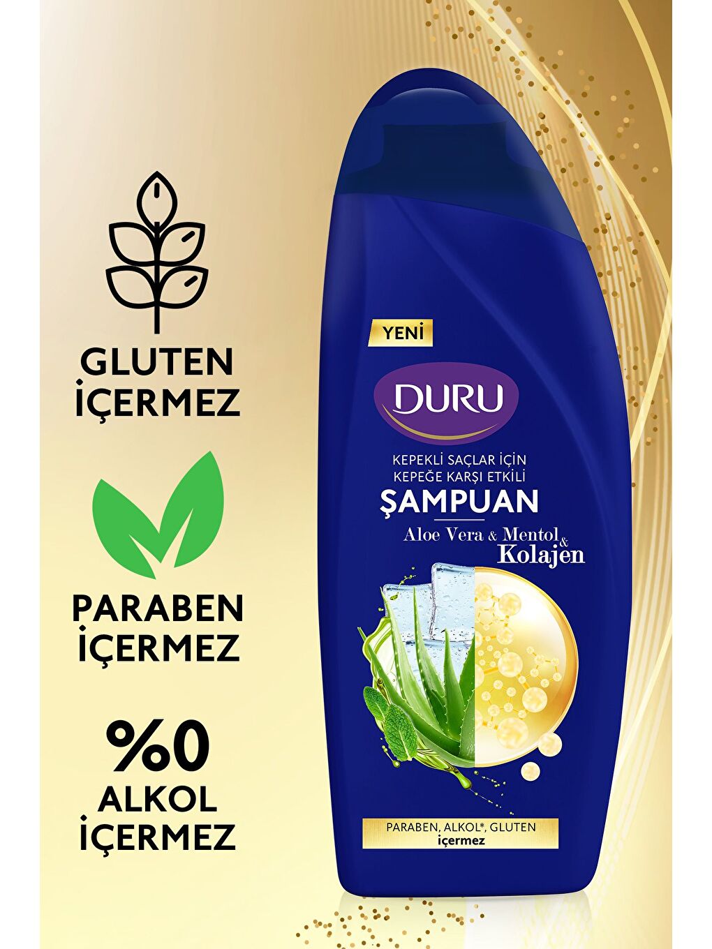 Duru Beyaz Aloe Vera&mentol&kolajen Kepeğe Karşı Etkili Şampuan 3x500 ml - 1