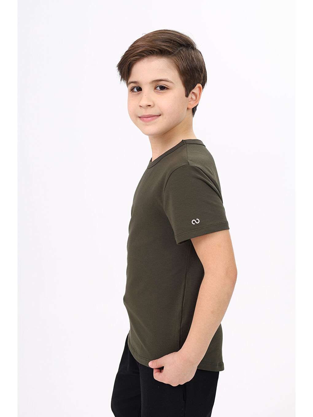 Haki Erkek Çocuk Baskılı Tişört-2