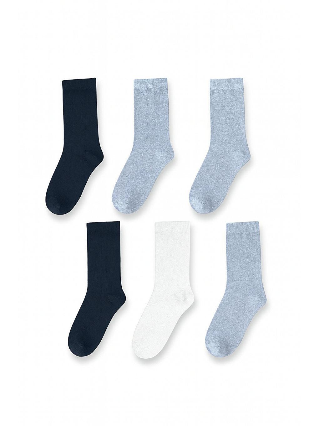 Karışık 6'lı Kadın %100 Pamuklu İp Askılı Atlet Soket Çorap Takım-1