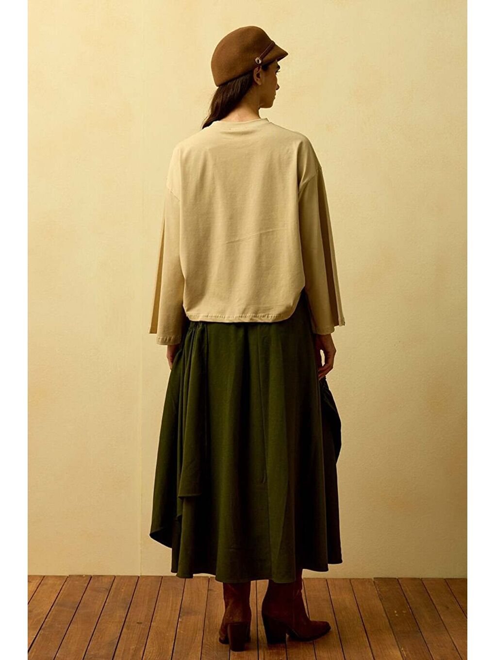 Haki Poliviskon Bohem Kat Etek-2