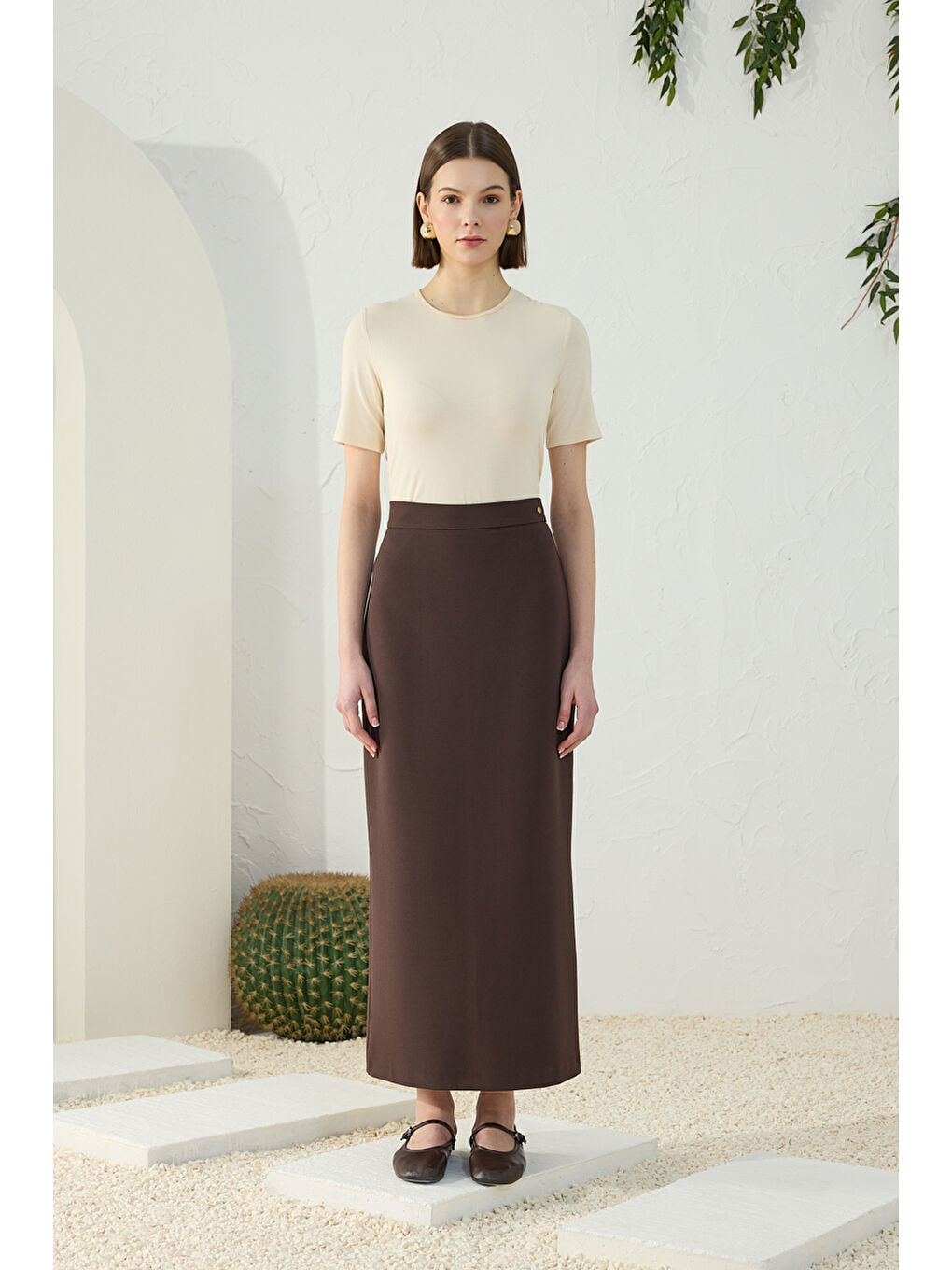 Kahverengi Klasik Kalem Etek-1