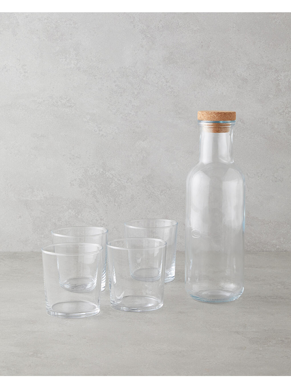 Renksiz Selly Cam 5 Parça Su Takımı 1000 ml + 380 ml Şeffaf