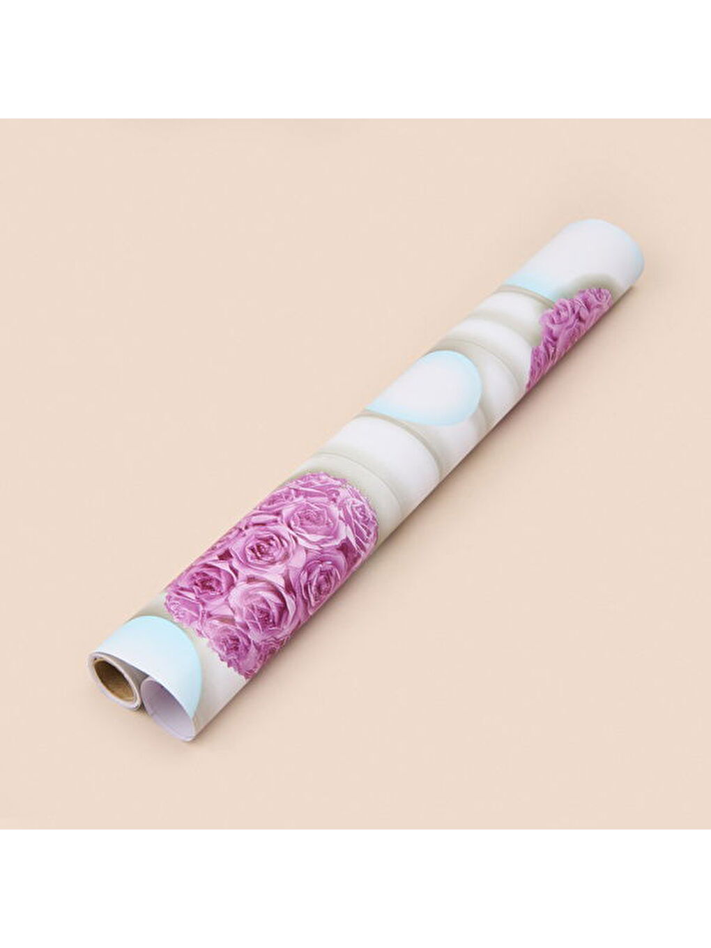 Karışık Çiçek Temalı Yapışkanlı Raf Örtüsü - Asorti - 45x200 cm-2